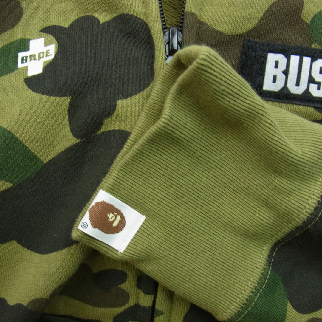 A BATHING APE(アベイシングエイプ)のA BATHING APE アベイシングエイプ パーカー 001ZPA301019X BUSY OPERTR ワッペン ロゴ カモフラ フルジップ パーカー マルチカラー系 M【中古】 メンズのトップス(パーカー)の商品写真