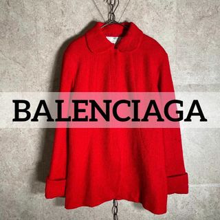 バレンシアガ(Balenciaga)の日本製 90s BALENCIAGA パイル生地 ステンカラー 比翼コート(その他)