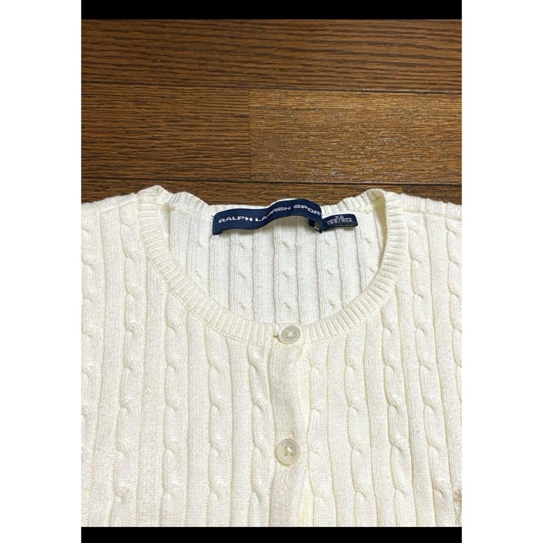 POLO RALPH LAUREN(ポロラルフローレン)の【人気カラー アイボリー】ラルフローレン ケーブル カーディガン NO1637 レディースのトップス(カーディガン)の商品写真