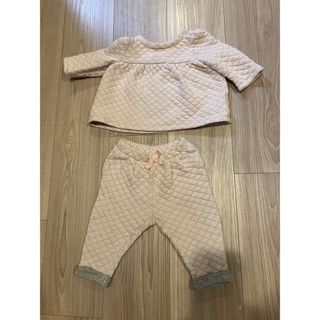 ベビーギャップ(babyGAP)のキルティング　セットアップ　♡ ピンク　女の子(パジャマ)