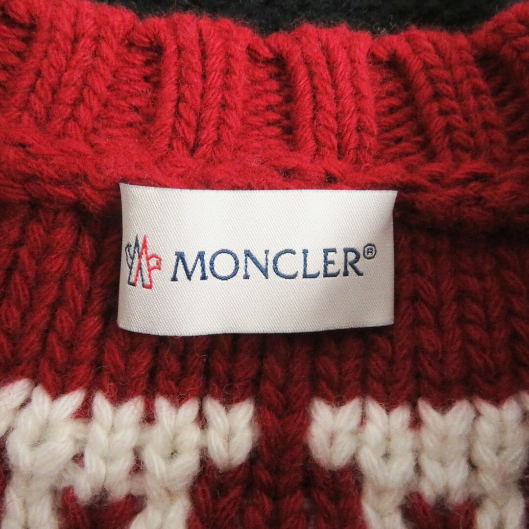 モンクレール MAGLIONE TRICOT GIROCOLLO ロゴワッペン付きニット メンズ L