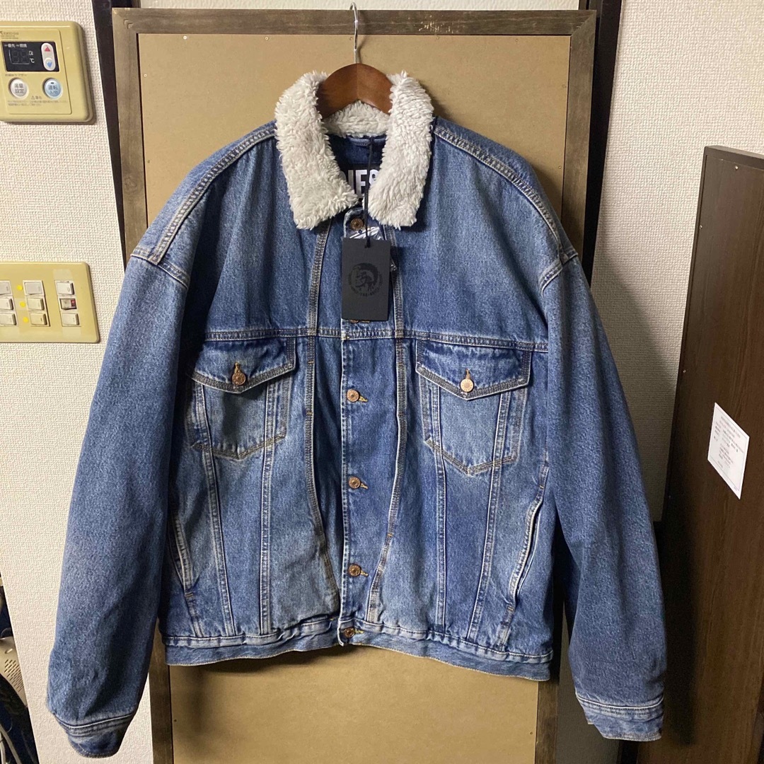 新品】DIESEL ビッグサイズ ボアデニムジャケット XXLサイズ - www