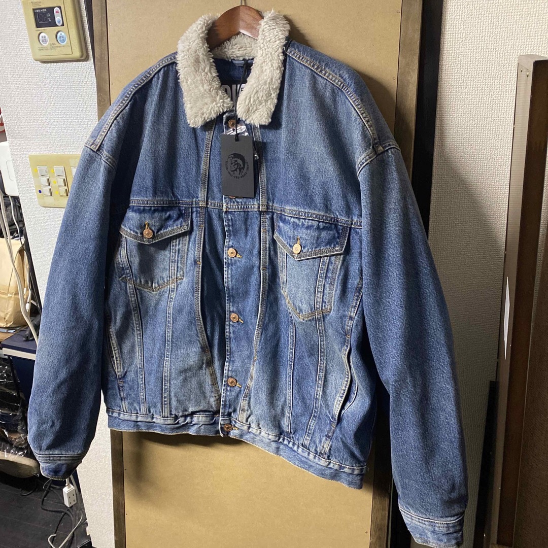 【新品】DIESEL ビッグサイズ ボアデニムジャケット XXLサイズ