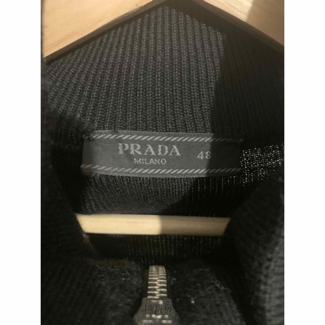 美品❗️ PRADA ナイロン切替ニットジップアップ ブルゾン ブラック