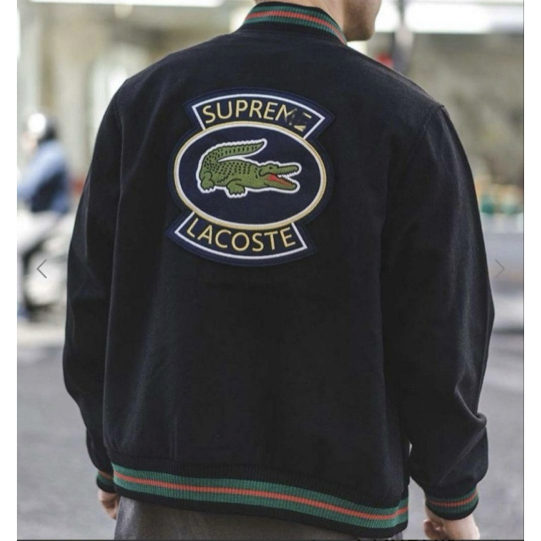 supreme Lacoste Wool varsity Jacket Sサイズ
