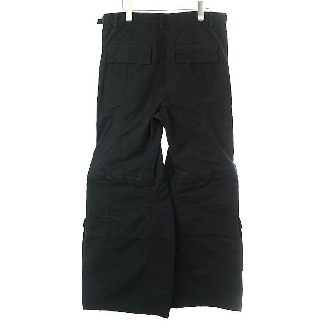 Balenciaga(バレンシアガ)のBALENCIAGA バレンシアガ 23AW FLARED CARGO PANTS フレアカーゴロングパンツ ブラック L メンズのパンツ(ワークパンツ/カーゴパンツ)の商品写真