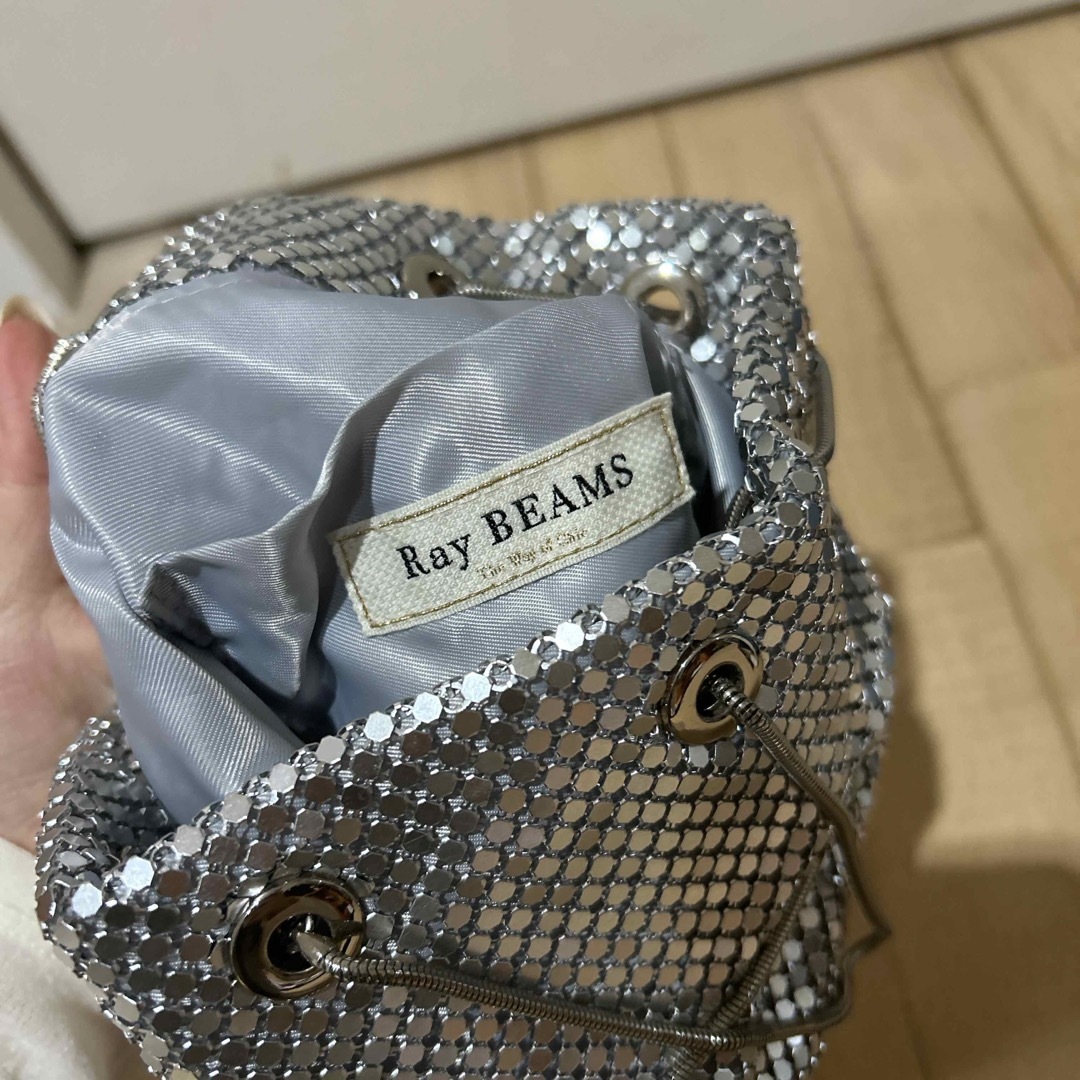 Ray BEAMS(レイビームス)のRayBEAMS レイビームス メタル メッシュ 巾着　バッグ  レディースのバッグ(ショルダーバッグ)の商品写真