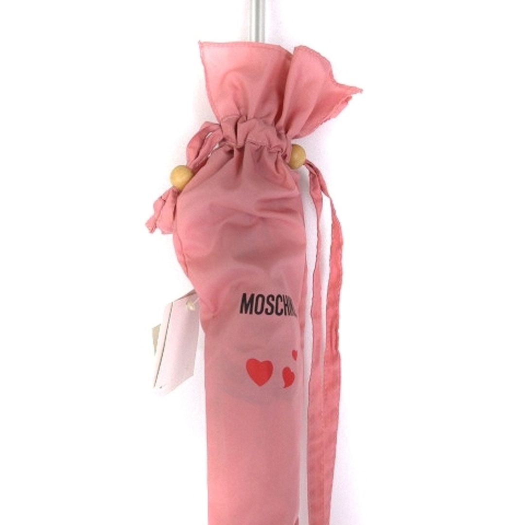 MOSCHINO(モスキーノ)のモスキーノ タグ付き 雨傘 かさ 雨具 ハート ピンク 同梱不可 ■SM1 レディースのファッション小物(傘)の商品写真