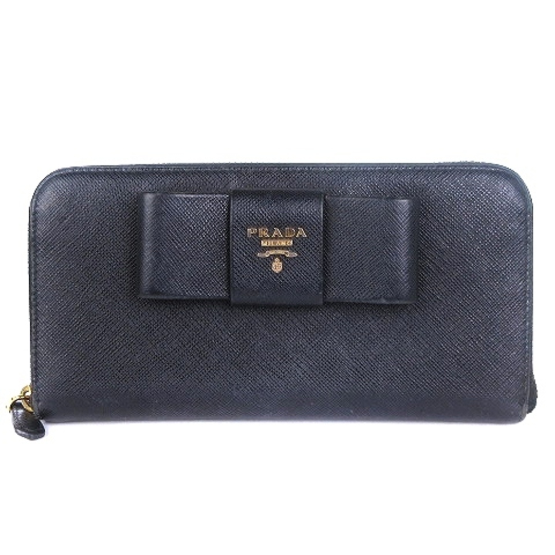 PRADA 長財布プラダ サフィアーノ フィオッコ リボン 二つ折り長財布 PRADA 長財布プラダ サフィアーノ フィオッコ リボン 二つ折り長財布