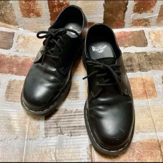 ドクターマーチン(Dr.Martens)のドクターマーチン　3ホール　ホワイトステッチ　厚底　ブラック　黒　レースアップ(ローファー/革靴)