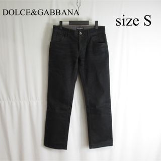 ドルチェアンドガッバーナ(DOLCE&GABBANA)の専用 DOLCE&GABBANA コーティング ブラック デニムパンツ ジーンズ(デニム/ジーンズ)