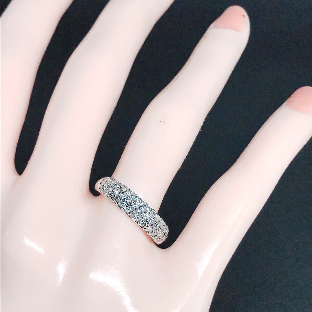 0.50ct パヴェ ダイヤモンドリング K18WG ダイヤ 0.5ct レディースのアクセサリー(リング(指輪))の商品写真