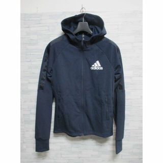 アディダス(adidas)のadidas アディダス ロゴ プリント ジップ パーカー/メンズ/Ｍ☆ネイビー(パーカー)