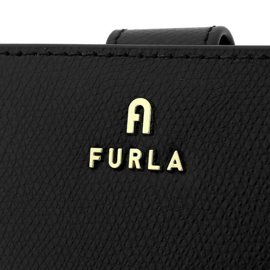 新品 フルラ FURLA 2つ折り財布 カメリア コンパクトウォレット M ネロ