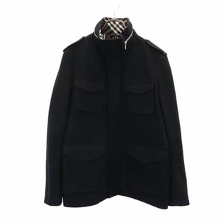 バーバリーブラックレーベル(BURBERRY BLACK LABEL)のバーバリーブラックレーベル 三陽商会 ウールジャケット L ブラック BURBERRY BLACK LABEL メンズ 古着 【231114】(その他)