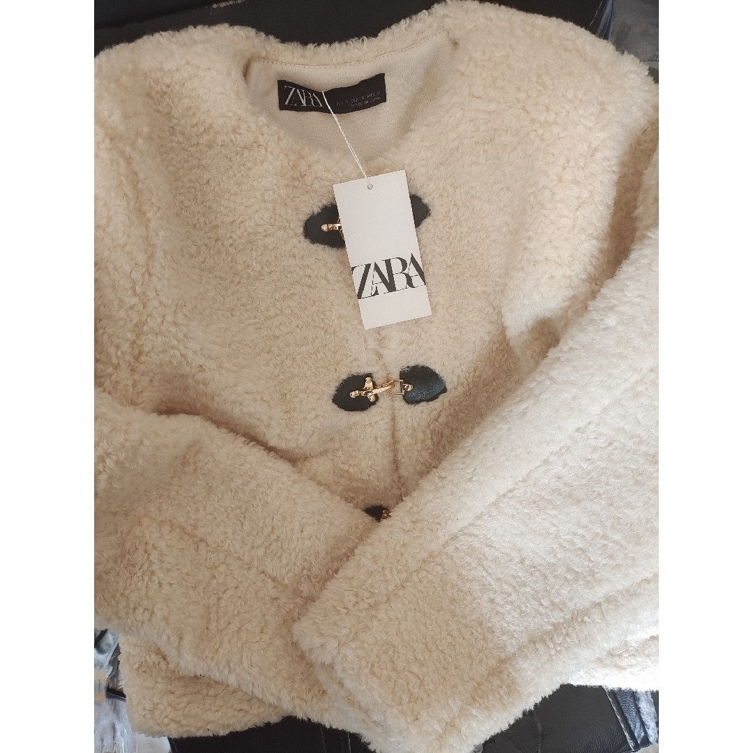 ZARA フェイクボアジャケット ロブスタークラスプ XS