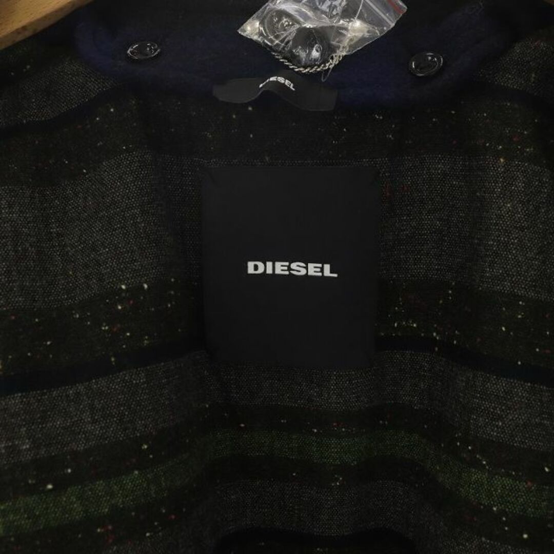 DIESEL(ディーゼル)のディーゼル ステンカラーコート バルマカーン コーデュロイ チェック XS 青 レディースのジャケット/アウター(その他)の商品写真