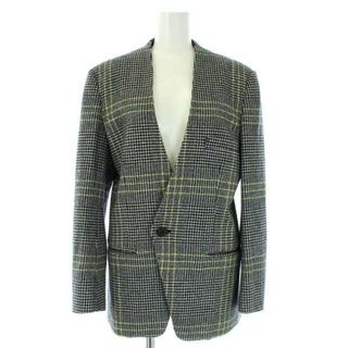 シンゾーン(Shinzone)のシンゾーン CHECK COLLARLESS JACKET 34 XS グレー(その他)