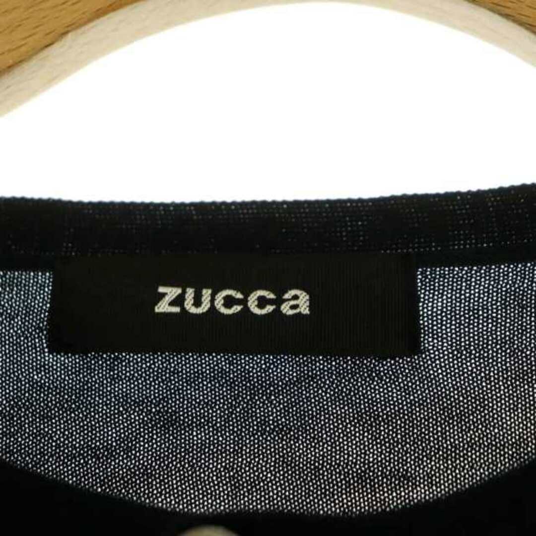 ZUCCa(ズッカ)のズッカ zucca ヘムカーディガン 長袖 ニット 薄手 コットン M 濃紺 レディースのトップス(カーディガン)の商品写真