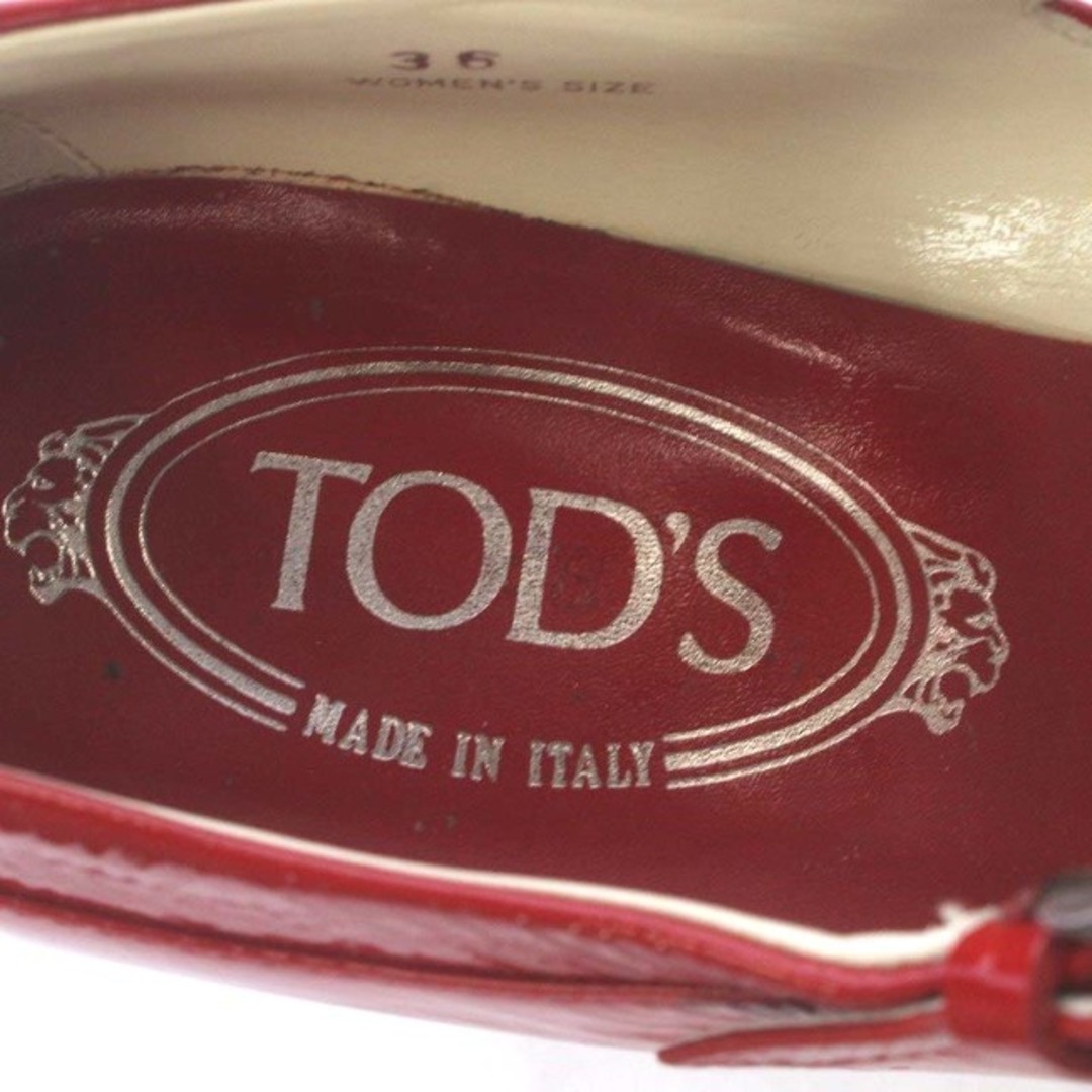 TOD'S(トッズ)のトッズ TOD'S パンプス ハイヒール ストラップ パテントレザー 36 赤 レディースの靴/シューズ(ハイヒール/パンプス)の商品写真