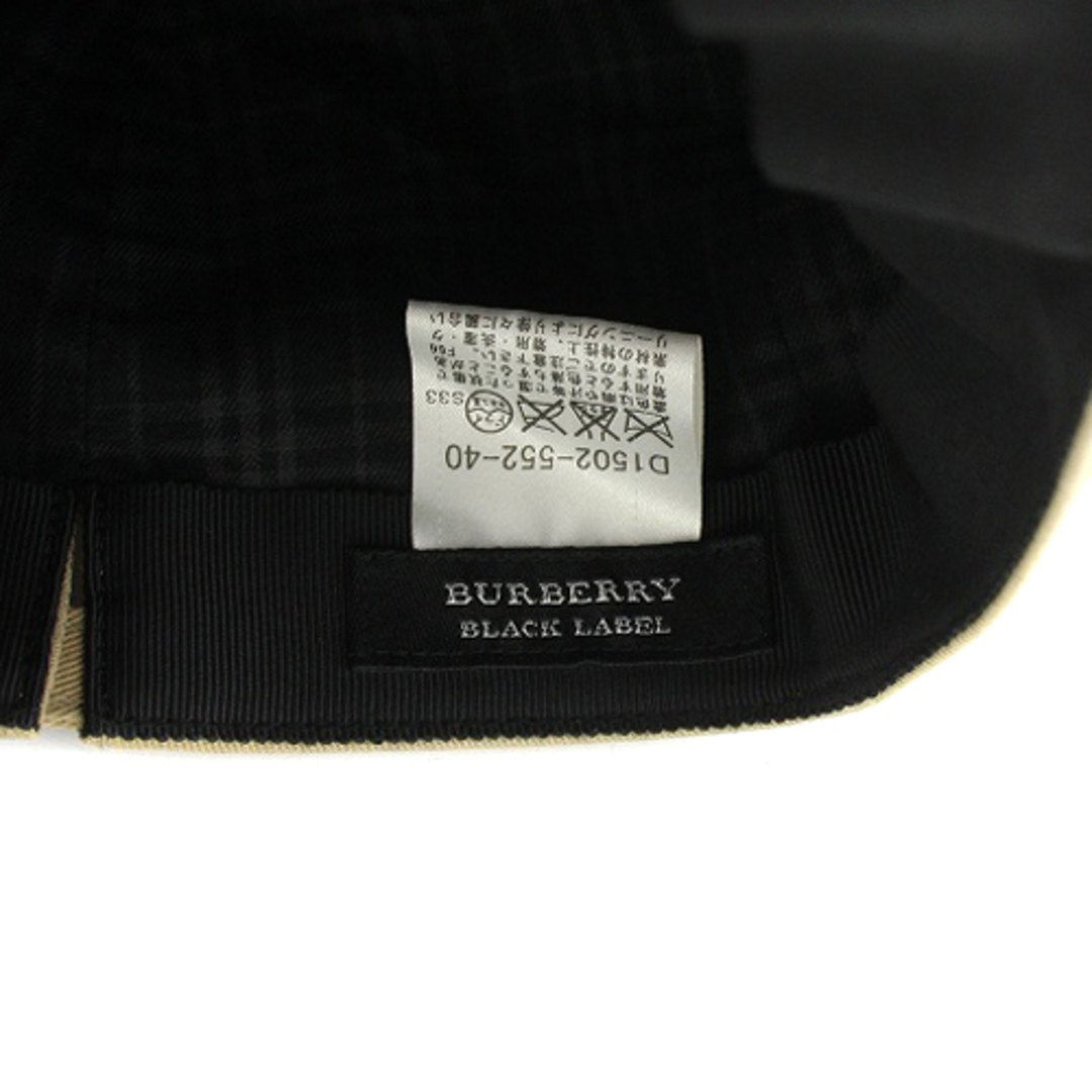 【極美品】バーバリーブラックレーベル 帽子 ハンチング シャドーチェック 黒