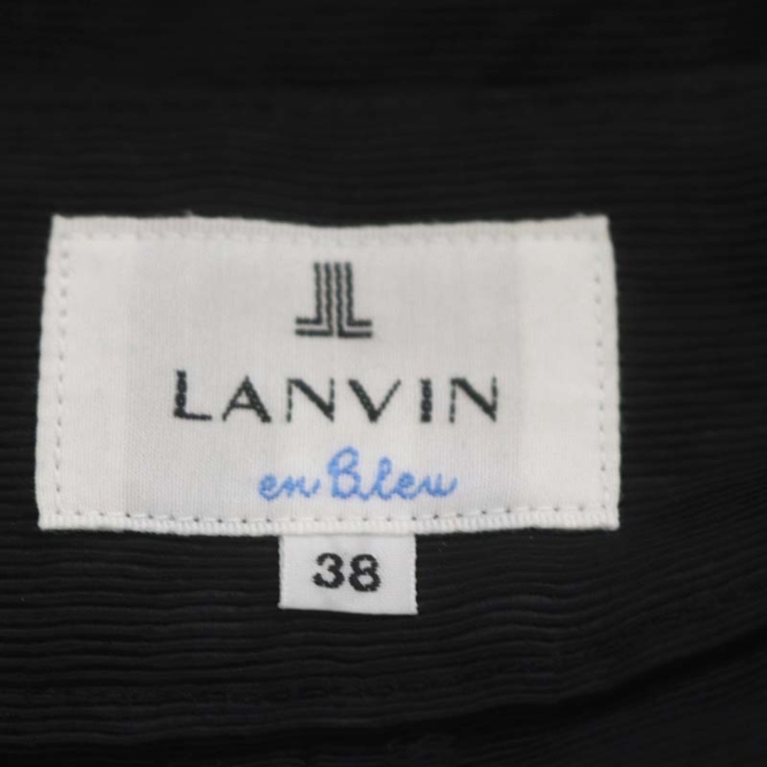 LANVIN en Bleu(ランバンオンブルー)のランバンオンブルー グログランデザインタックショートパンツ キュロット 38 黒 レディースのパンツ(ショートパンツ)の商品写真