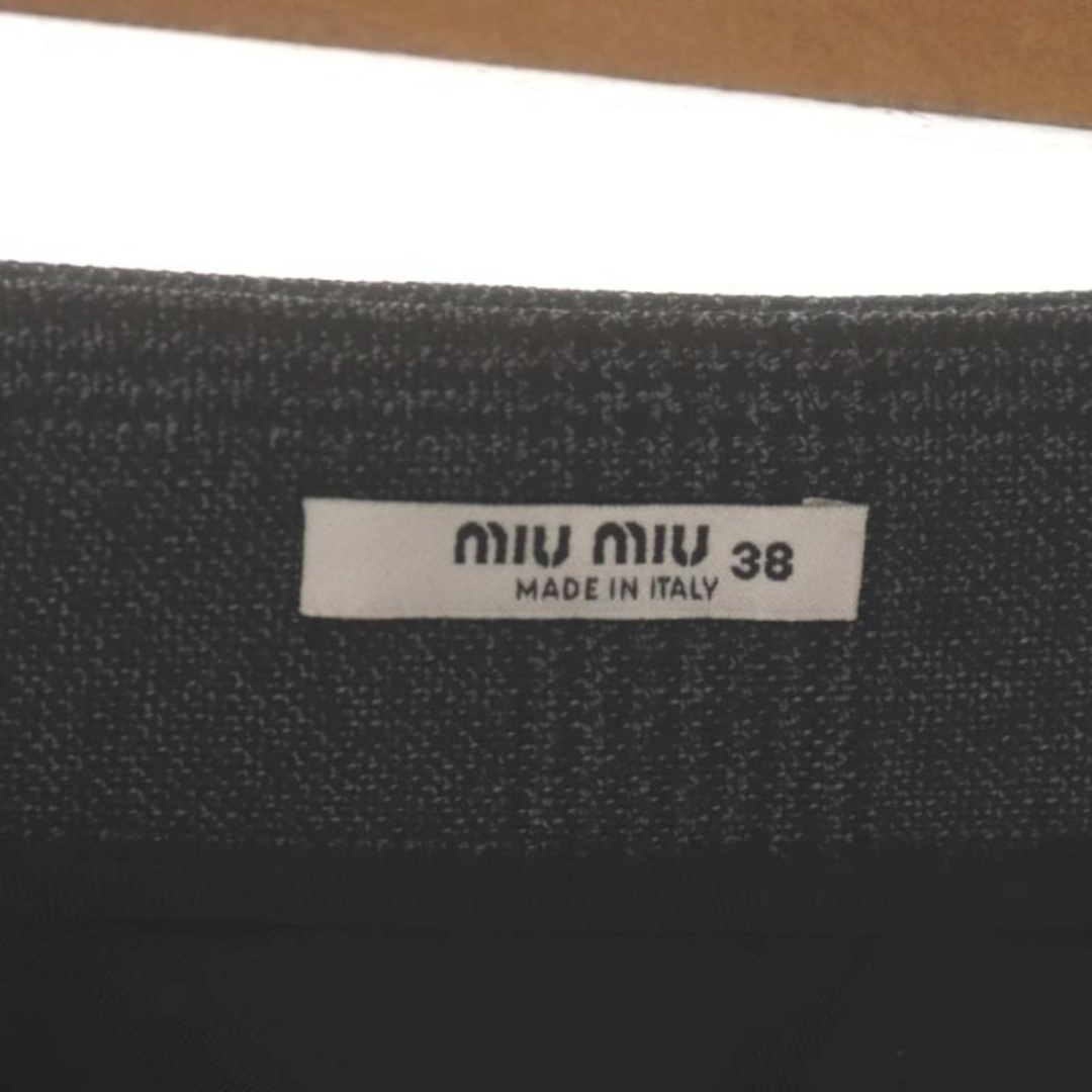 miumiu(ミュウミュウ)のミュウミュウ グレンチェック ミニスカート 台形スカート 38 MG1323 レディースのスカート(ミニスカート)の商品写真