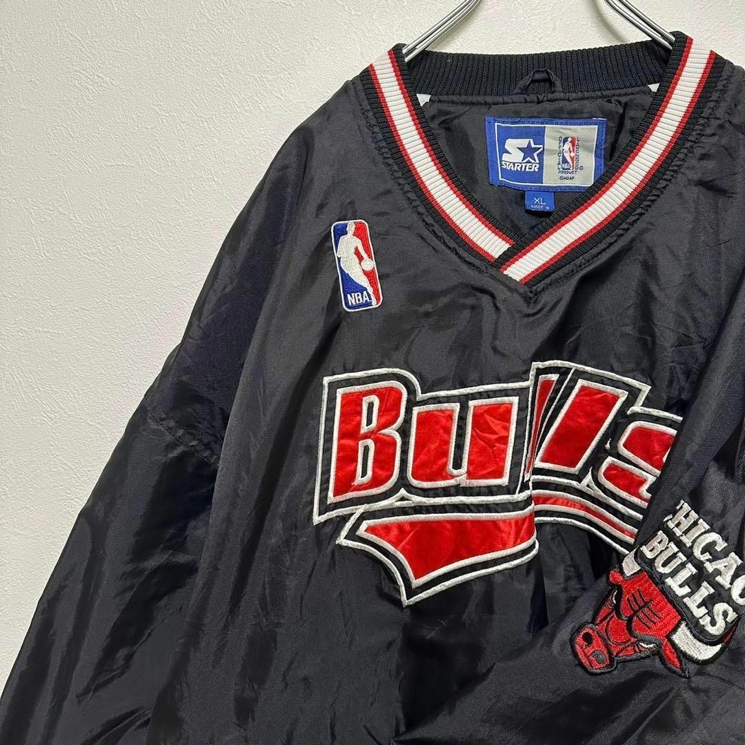 STARTER - スターター シカゴブルズ NBA XL 黒 プルオーバー ナイロン ...