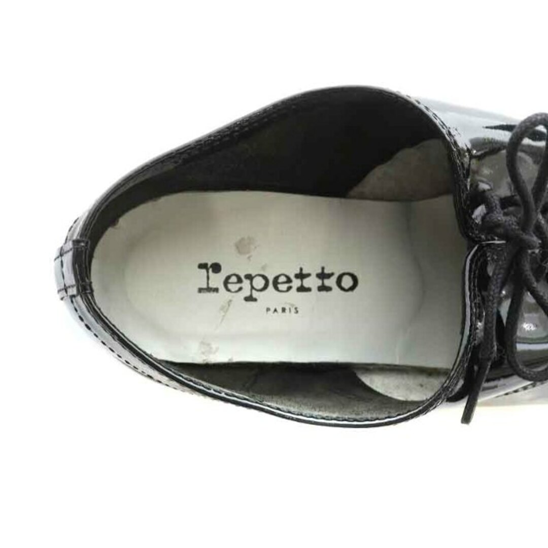 repetto(レペット)のレペット シューズ レースアップ エナメル ローヒール 38 24.0cm 黒 レディースの靴/シューズ(その他)の商品写真