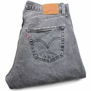 リーバイス(Levi's)のLevi'sリーバイス 501 BIGE ブラック デニムパンツ w27 L32★SDP2232 ジーンズ ストレート 革パッチ ダメージ加工 フェード ユニセックス(デニム/ジーンズ)