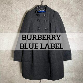 バーバリーブルーレーベル(BURBERRY BLUE LABEL)の美品 Y2K BURBERRY BLUE LABEL ダブル ウールコート(ロングコート)