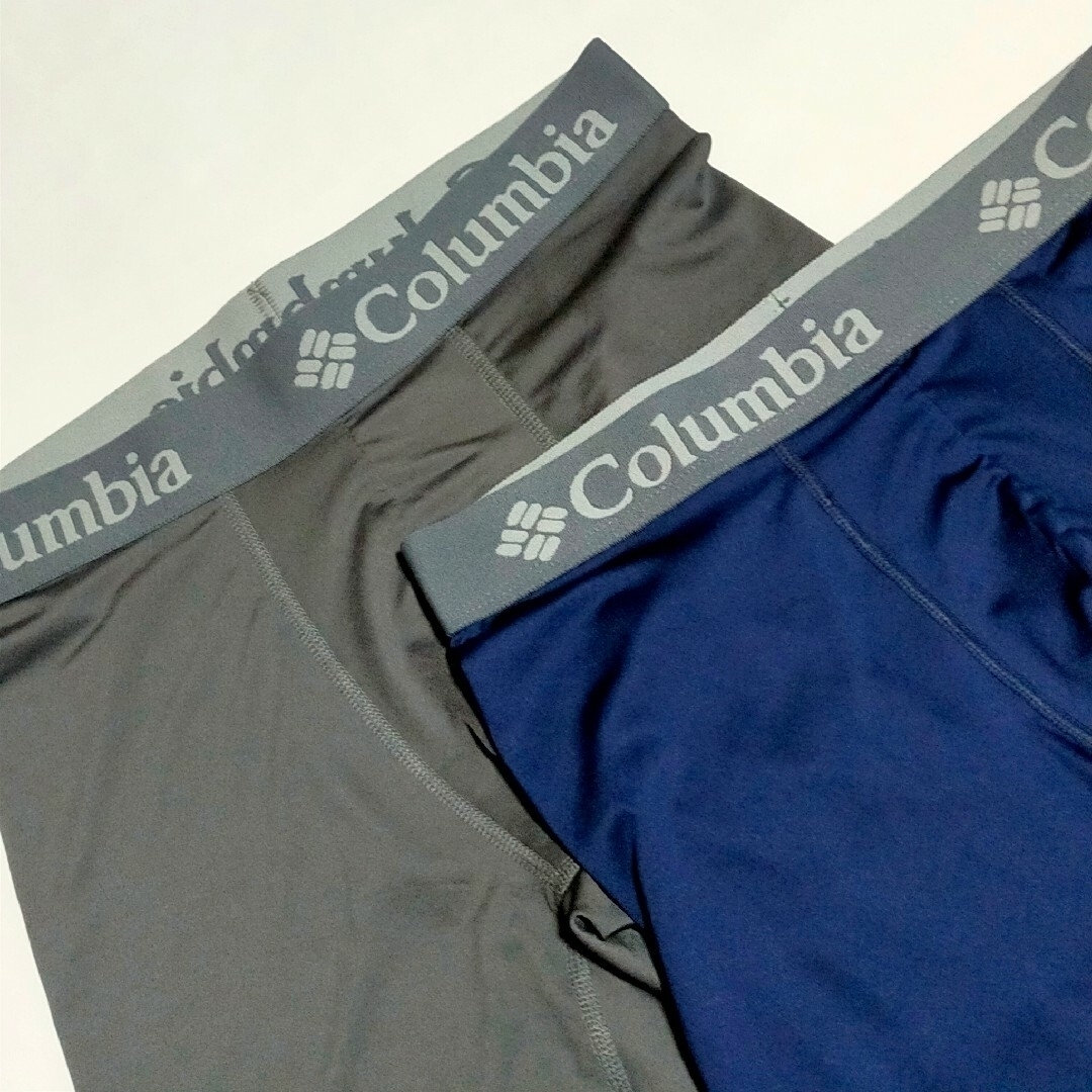 Columbia(コロンビア)の二枚組Columbia 吸汗速乾 navy/grayボクサーパンツ サイズS メンズのアンダーウェア(ボクサーパンツ)の商品写真