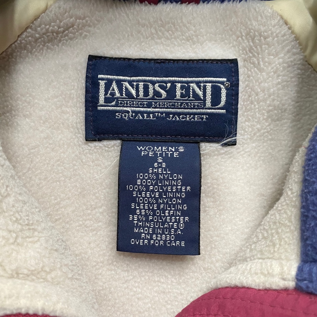 LANDS’END(ランズエンド)の90s ランズエンド ウォームアップジャケット USA製 S ダークピンク メンズのジャケット/アウター(ナイロンジャケット)の商品写真