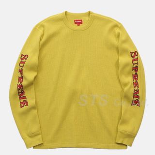 シュプリーム(Supreme)のSupreme Sleeve Logo Waffle Thermal(Tシャツ/カットソー(七分/長袖))