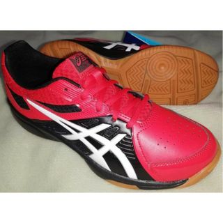 アシックス(asics)の【匿名配送】【新品】【入手困難】バドミントン　赤　黒　白　Badminton(バドミントン)