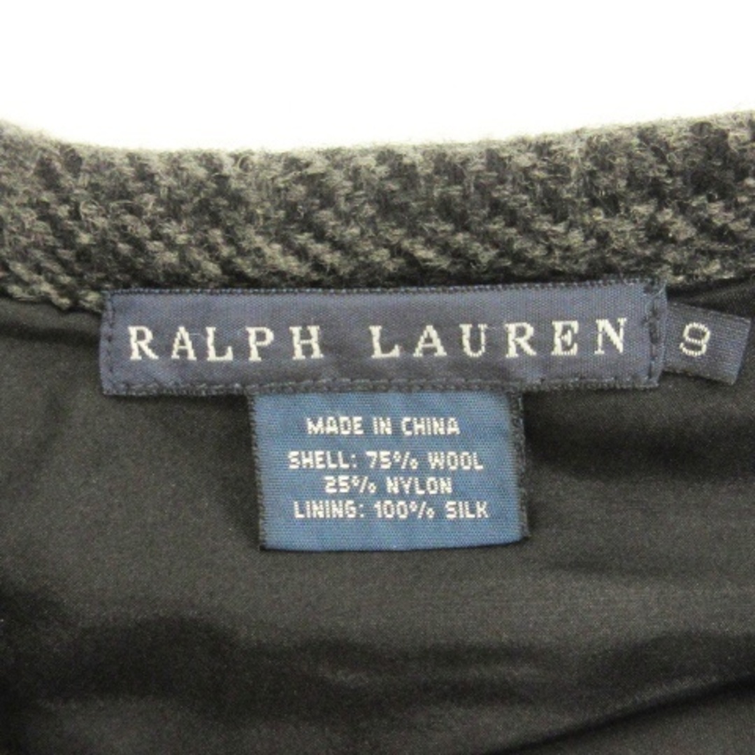 Ralph Lauren(ラルフローレン)のラルフローレン スカート ひざ丈 チェック ウール グレー 9 レディースのスカート(ひざ丈スカート)の商品写真