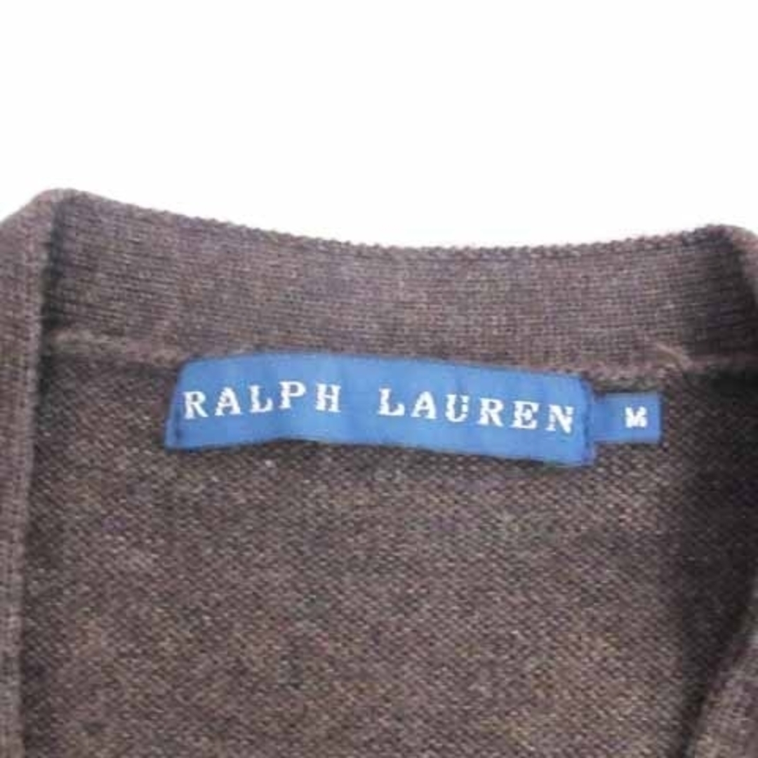 Ralph Lauren(ラルフローレン)のラルフローレン カーディガン ニット レザーベルト ウール ブラウン M  レディースのトップス(カーディガン)の商品写真