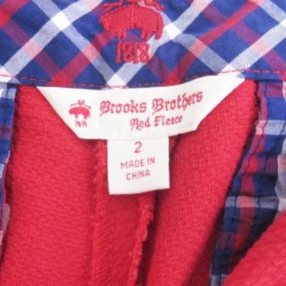 Brooks Brothers(ブルックスブラザース)のブルックスブラザーズ ストレートパンツ 裏チェック コットン レッド 2 レディースのパンツ(その他)の商品写真