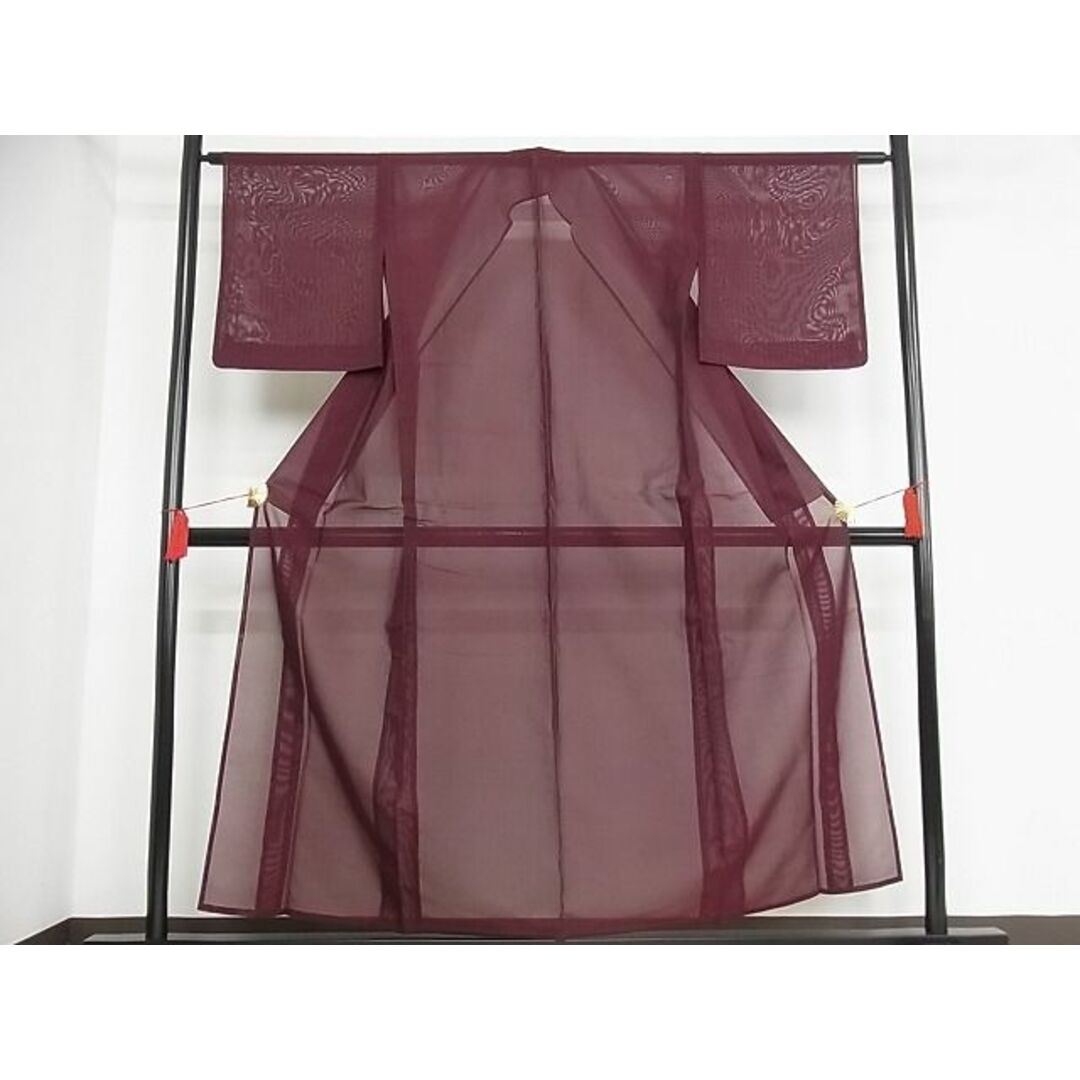 平和屋-こころ店□夏大島 小紋 紗 縞 着丈153cm 裄丈63cm 正絹 逸品 B ...