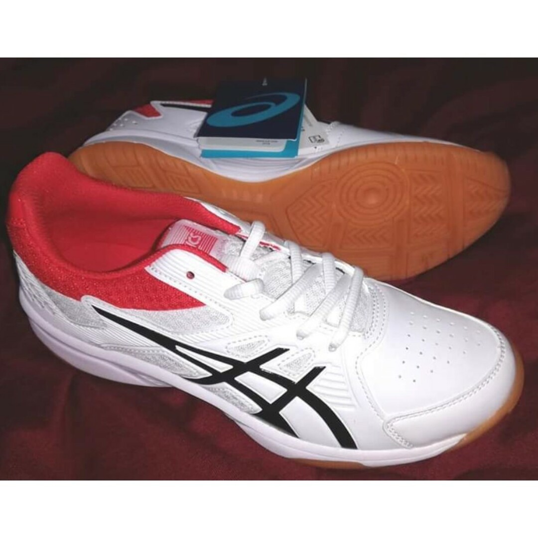 asics(アシックス)の【匿名配送】【新品】【入手困難】Badminton　シューズ　白　赤　黒　25 スポーツ/アウトドアのスポーツ/アウトドア その他(バドミントン)の商品写真