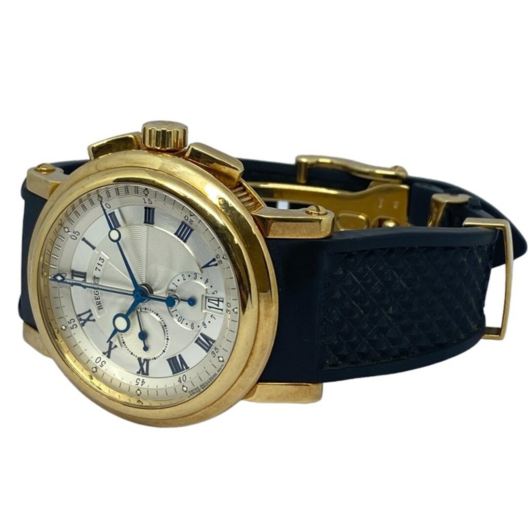 ブレゲ Breguet マリーン２ クロノグラフ K18イエローゴールド ラバーベルト メンズ 腕時計