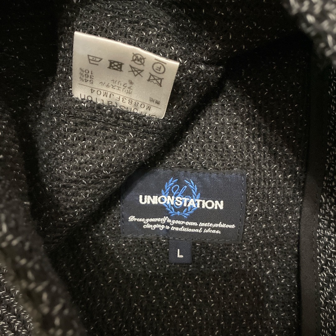 UNION STATION(ユニオンステーション)のUNION STATIONユニオンカルゼ杢ショールカラーカバーオール メンズのジャケット/アウター(その他)の商品写真