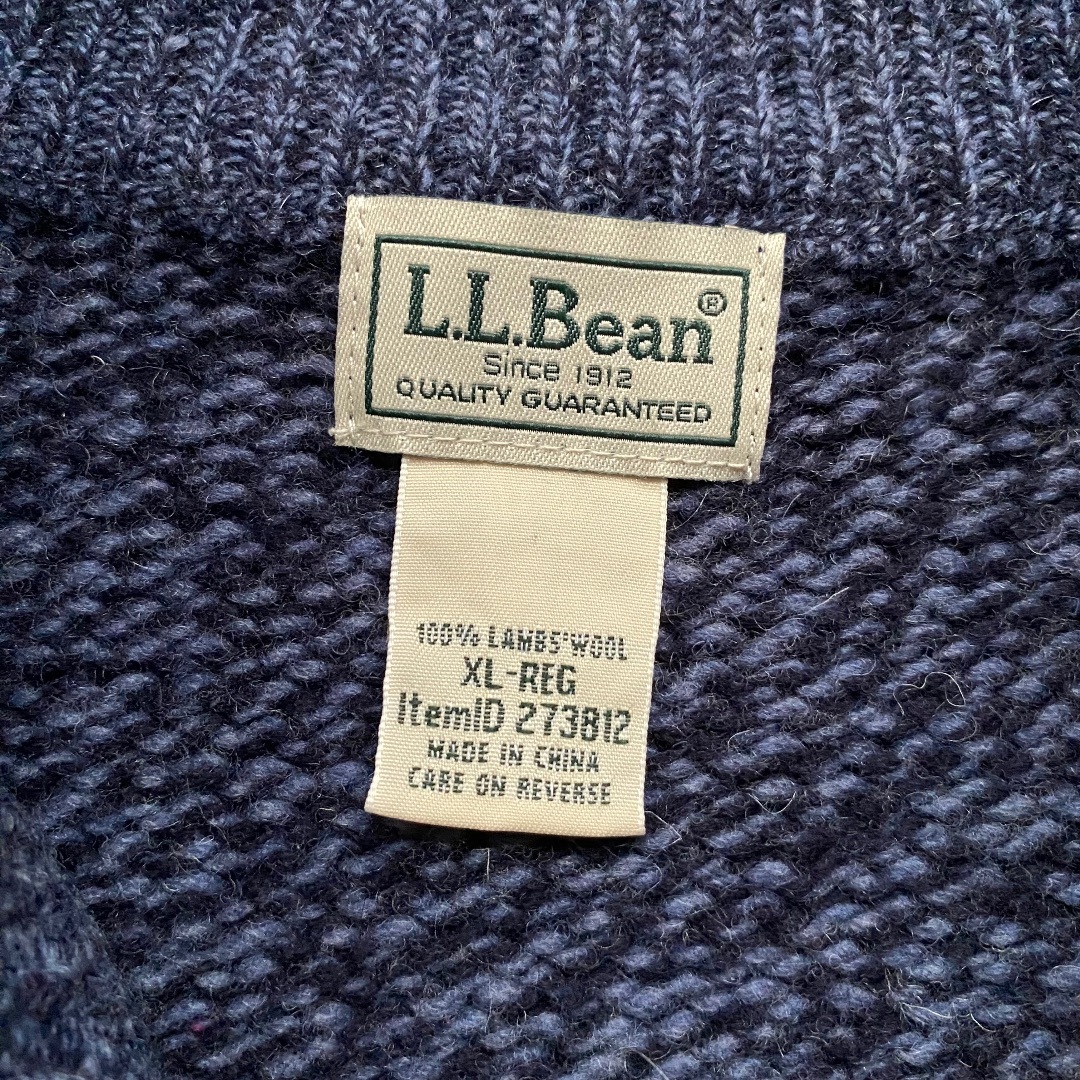 L.L.Bean(エルエルビーン)のエルエルビーン ドライバーズニット/ジップアップニット ネイビー XL メンズのトップス(ニット/セーター)の商品写真
