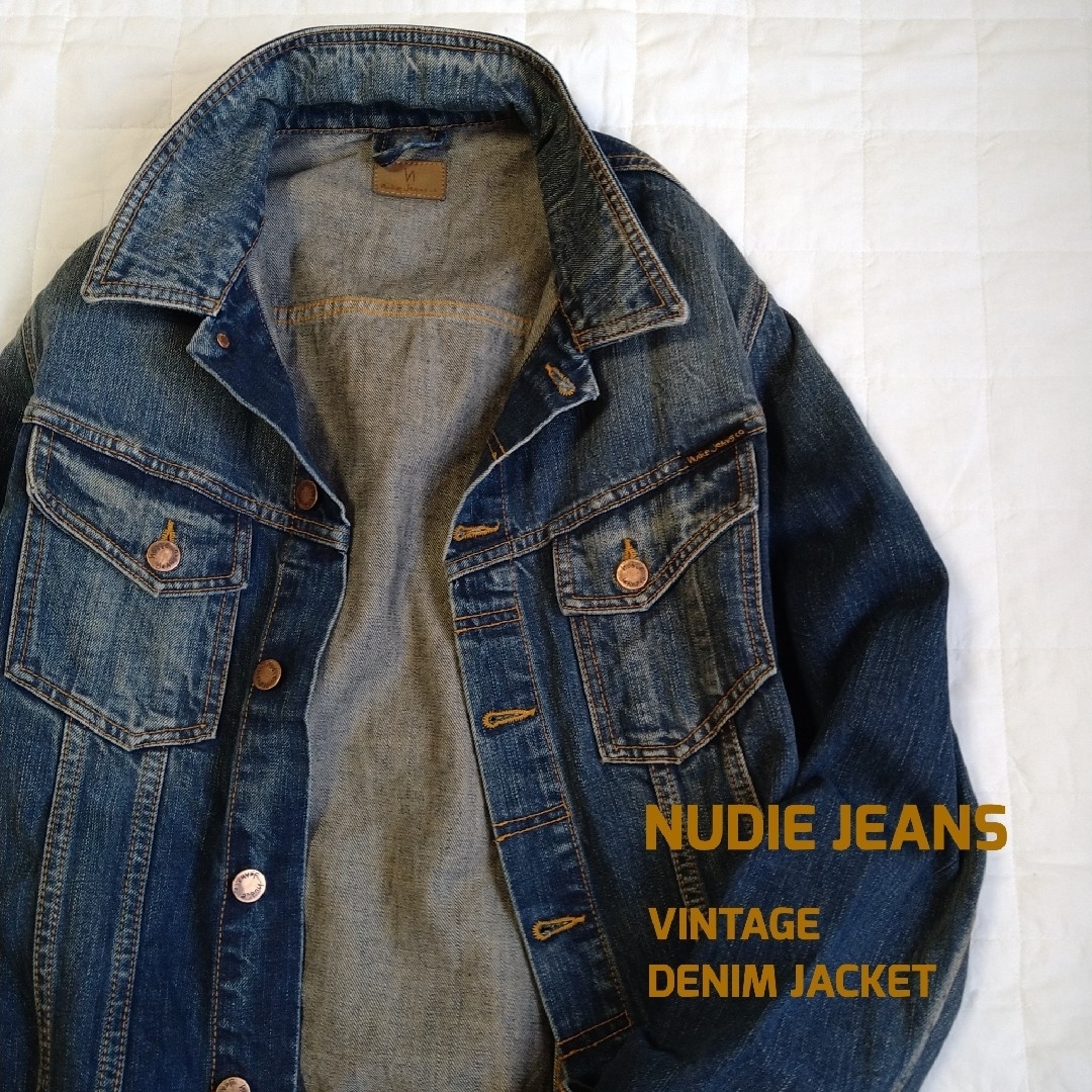 Nudie Jeans(ヌーディジーンズ)のNUDIE JEANS ヴィンテージ色落ちデニムジャケット 新品 メンズのジャケット/アウター(Gジャン/デニムジャケット)の商品写真