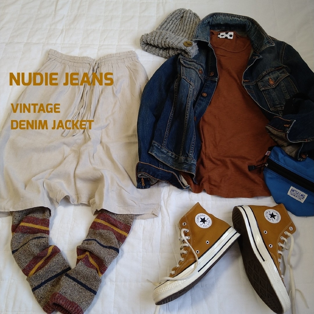 Nudie Jeans(ヌーディジーンズ)のNUDIE JEANS ヴィンテージ色落ちデニムジャケット 新品 メンズのジャケット/アウター(Gジャン/デニムジャケット)の商品写真