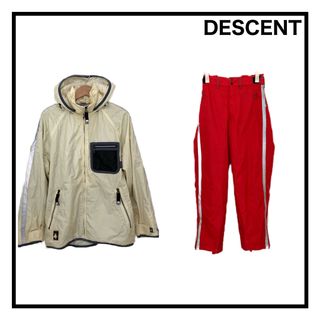 デサント(DESCENTE)のデサント　スキーウェア上下　セットアップ　ナイロンジャケット　パンツ　メンズ　S(ウエア)