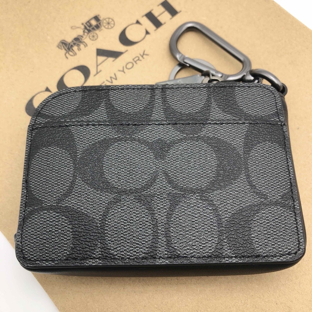 【COACH☆新品】日本限定☆ Lジップ キー ケース シグネチャー キャンバス