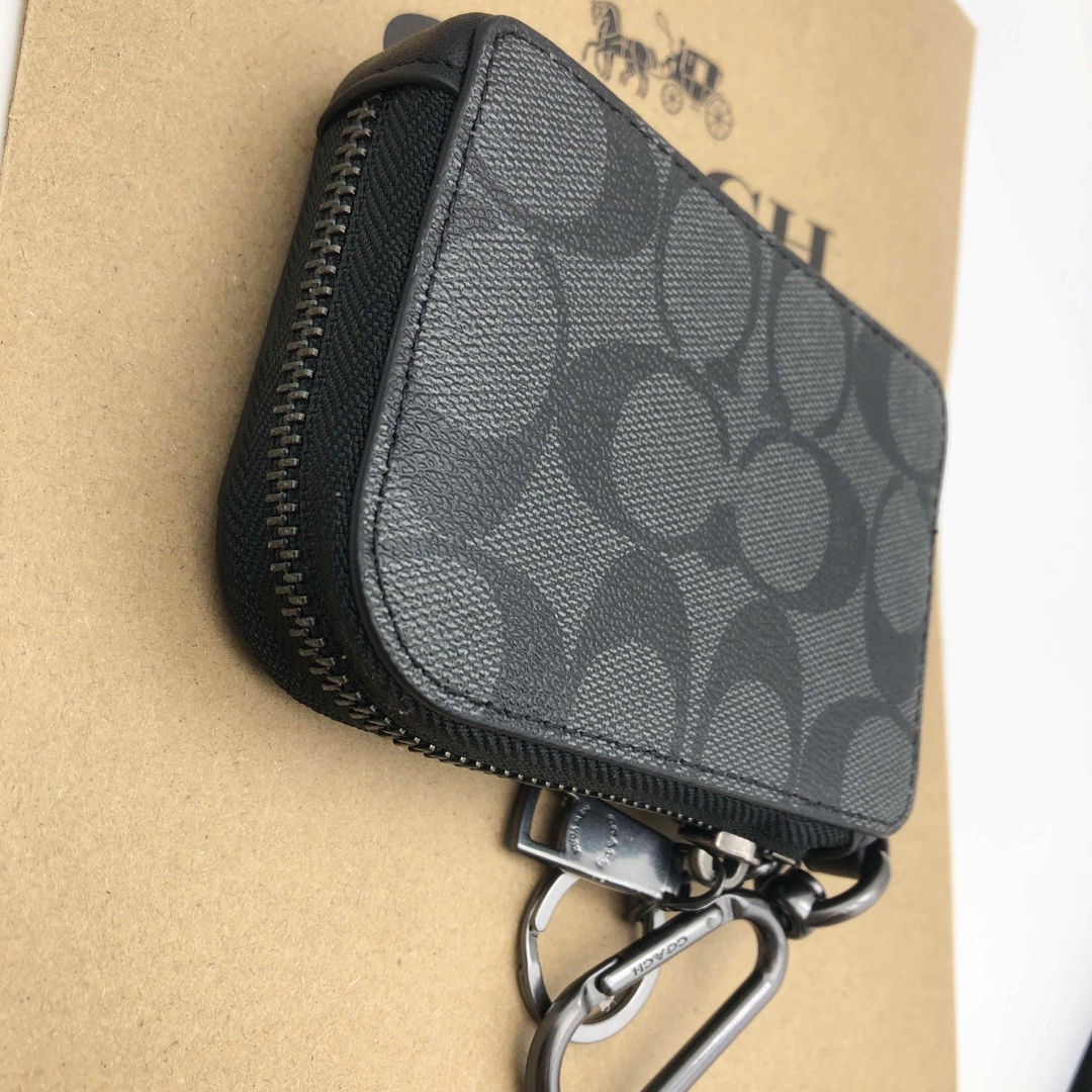 【COACH☆新品】日本限定☆ Lジップ キー ケース シグネチャー キャンバス