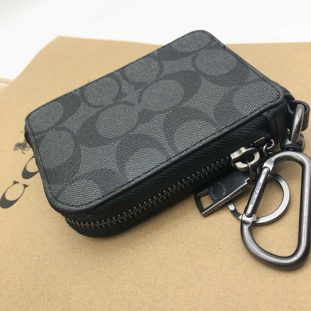 COACH - 【COACH☆新品】日本限定☆ Lジップ キー ケース シグネチャー