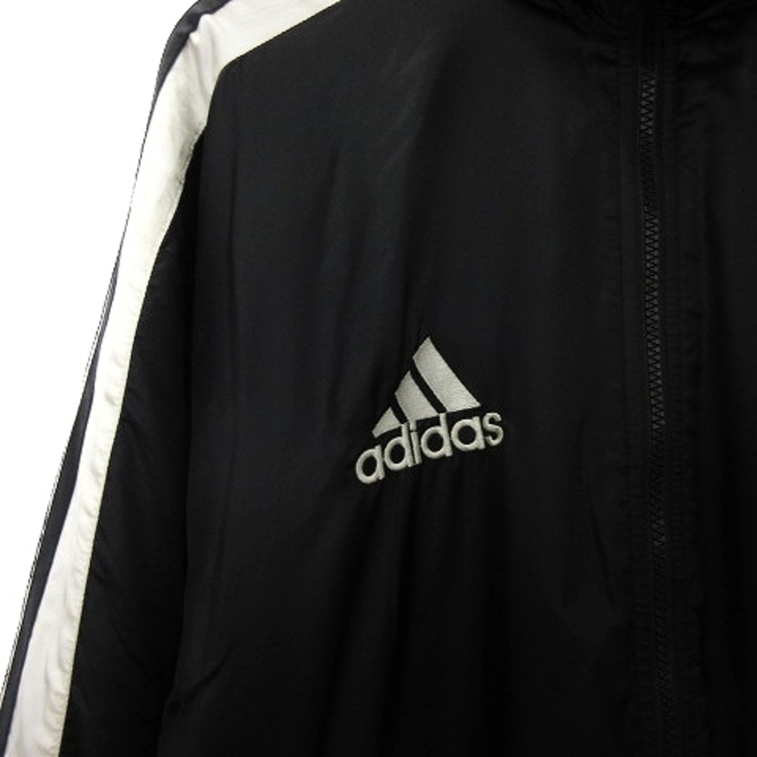 adidas(アディダス)のアディダス ベンチコート ロング 裏起毛 フード 取外し可 ライン 黒 M-L スポーツ/アウトドアのスポーツ/アウトドア その他(その他)の商品写真